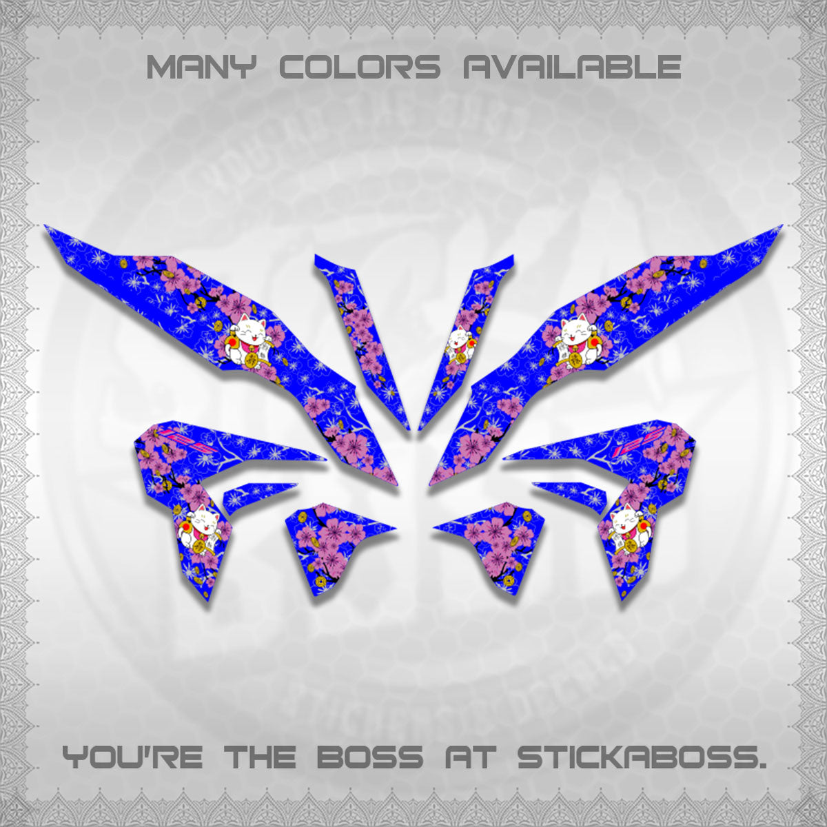 CLICK 125 V3 DECALS (LUCKY CAT SAKURA)STICKER DECALS By STICKABOSS
