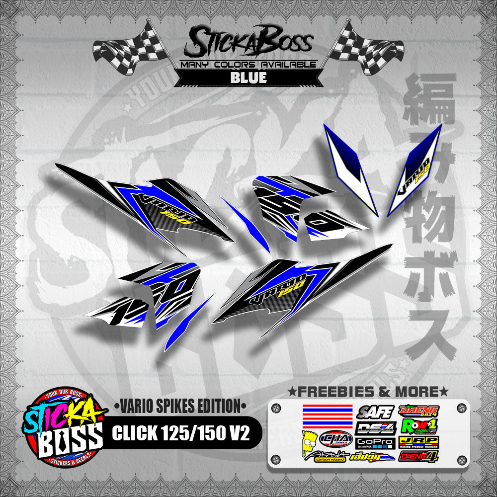 CLICK 125 / 150 V2 DECALS ( VARIO SPIKES EDITION ) 【WITH FREEBIES】