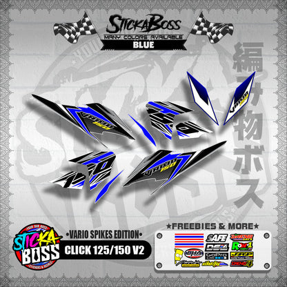 CLICK 125 / 150 V2 DECALS ( VARIO SPIKES EDITION ) 【WITH FREEBIES】
