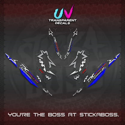 CLICK V4 UV TRANSPARENT DECALS (2026 TRC RACING DESIGN)STICKER KITS By STICKABOSS