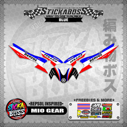 MIO GEAR STICKER DECALS ( REPSOL INSPIRED )【WITH FREEBIES】