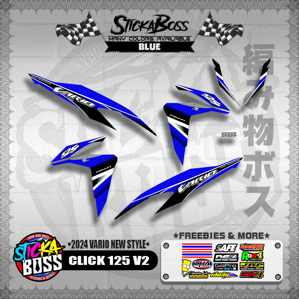 CLICK 125 V2 DECALS ( 2024 VARIO NEW STYLE )【WITH FREEBIES】