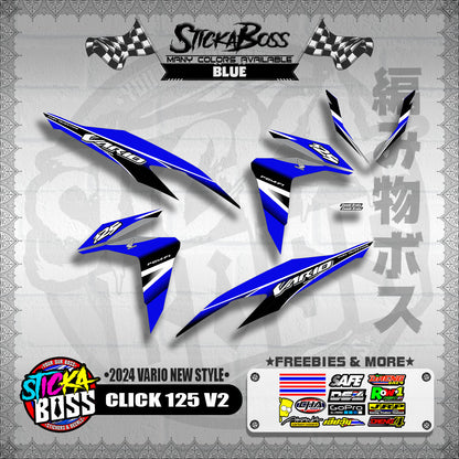 CLICK 125 V2 DECALS ( 2024 VARIO NEW STYLE )【WITH FREEBIES】