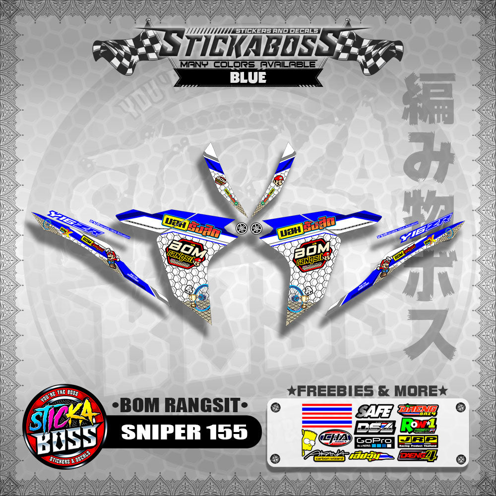 SNIPER 155 INDO DECALS ( BOM RANGSIT )【WITH FREEBIES】