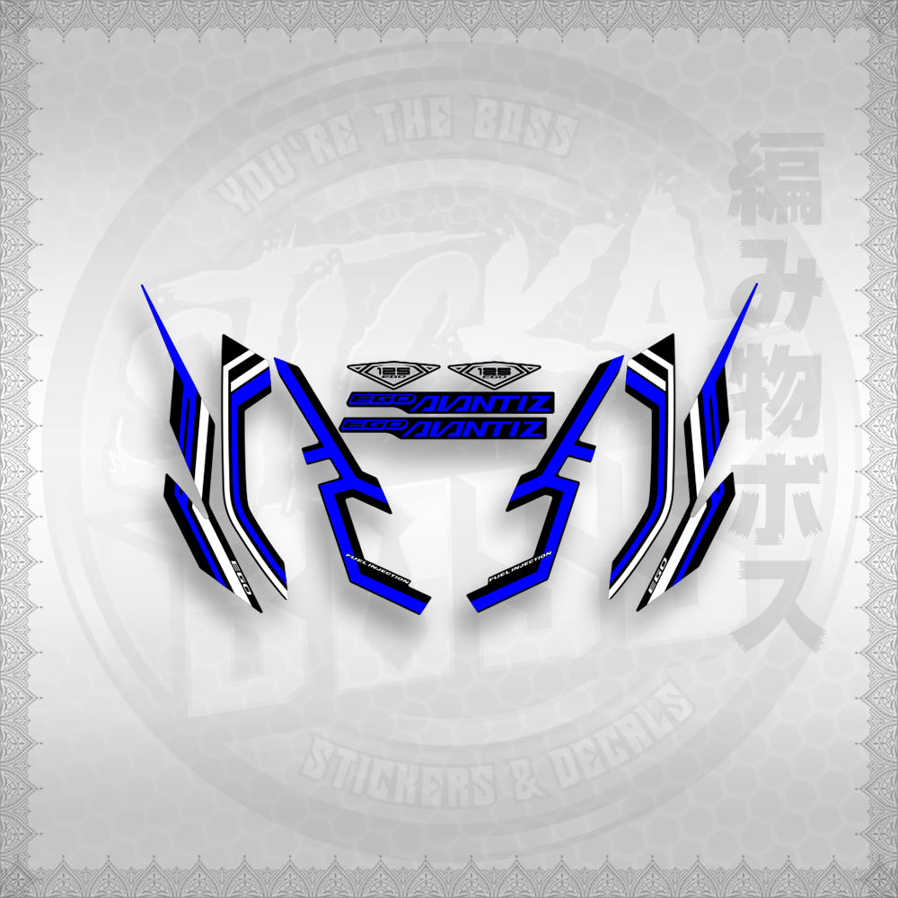 STICKER DECALS for MIO SOUL i125 (MSIEGAVCUDE17) By STICKABOSS (SOFIE LAMINATED WATERPROOF)