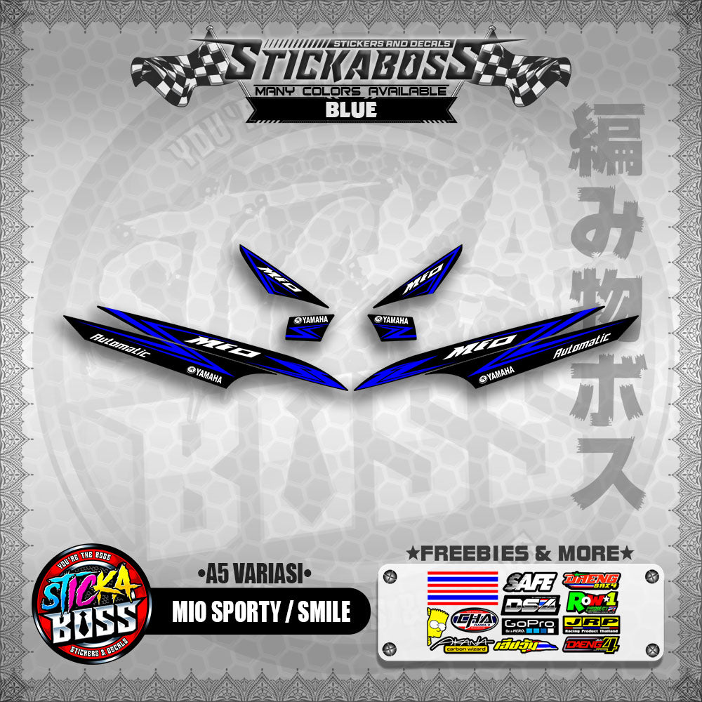 MIO SPORTY / SMILE INDO STICKER DECALS ( A5 VARIASI )【WITH FREEBIES】