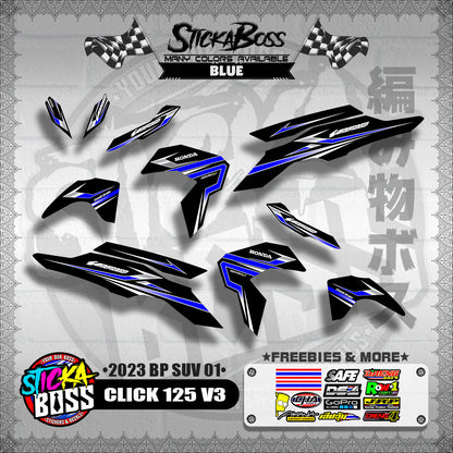 CLICK 125i / 150i V3 DECALS ( 2023 BP SUV 01 )【WITH FREEBIES】