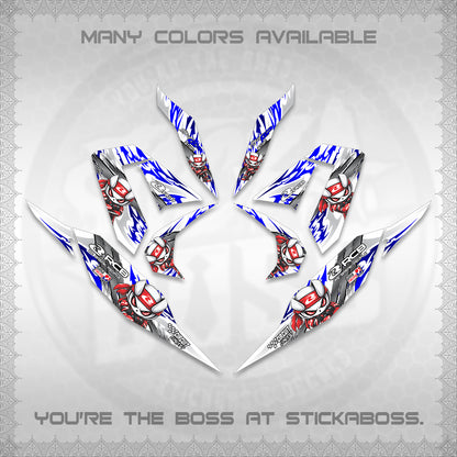 CLICK 125 V4 FOR WHITE DECALS (2026 NEW RCB 2.0 DESIGN) STICKER KITS BY STICKABOSS