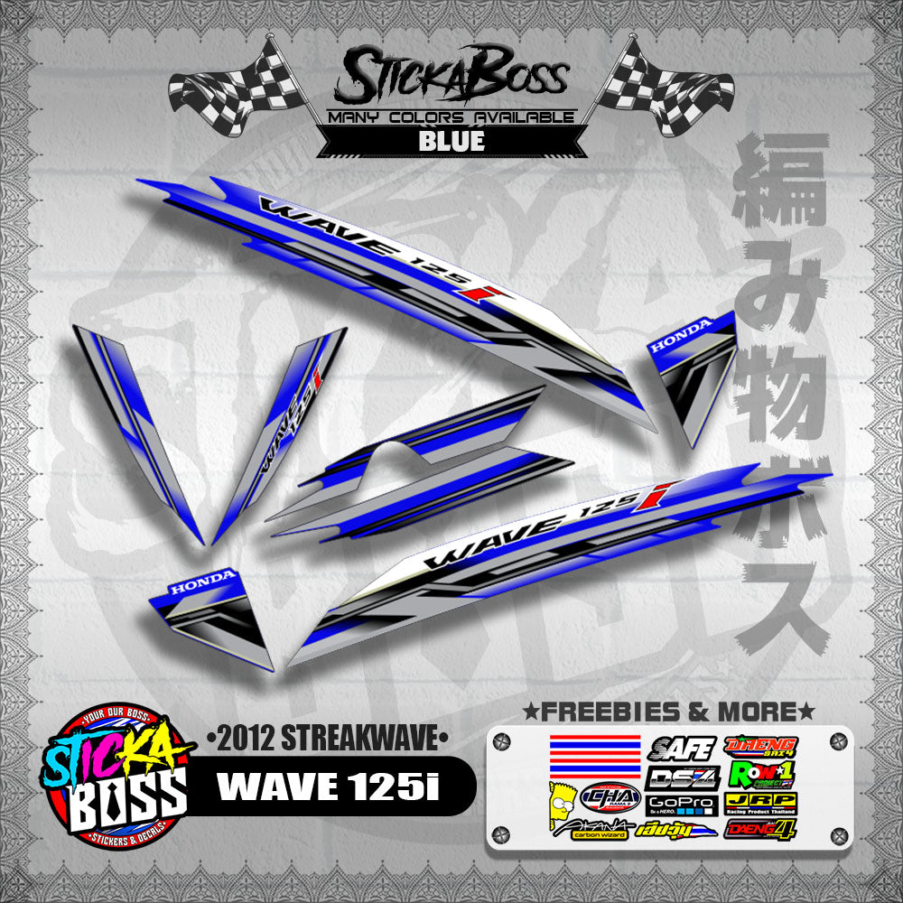 WAVE 125i DECALS ( 2012 STREAKWAVE )【WITH FREEBIES】