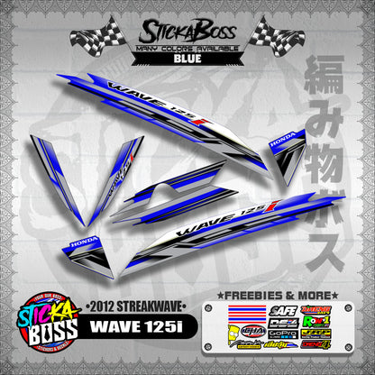 WAVE 125i DECALS ( 2012 STREAKWAVE )【WITH FREEBIES】