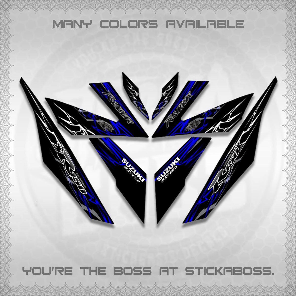 RAIDER 150 Fi DECALS (2026 CUSTOM LIGHTNING)STICKER DECALS By STICKABOSS