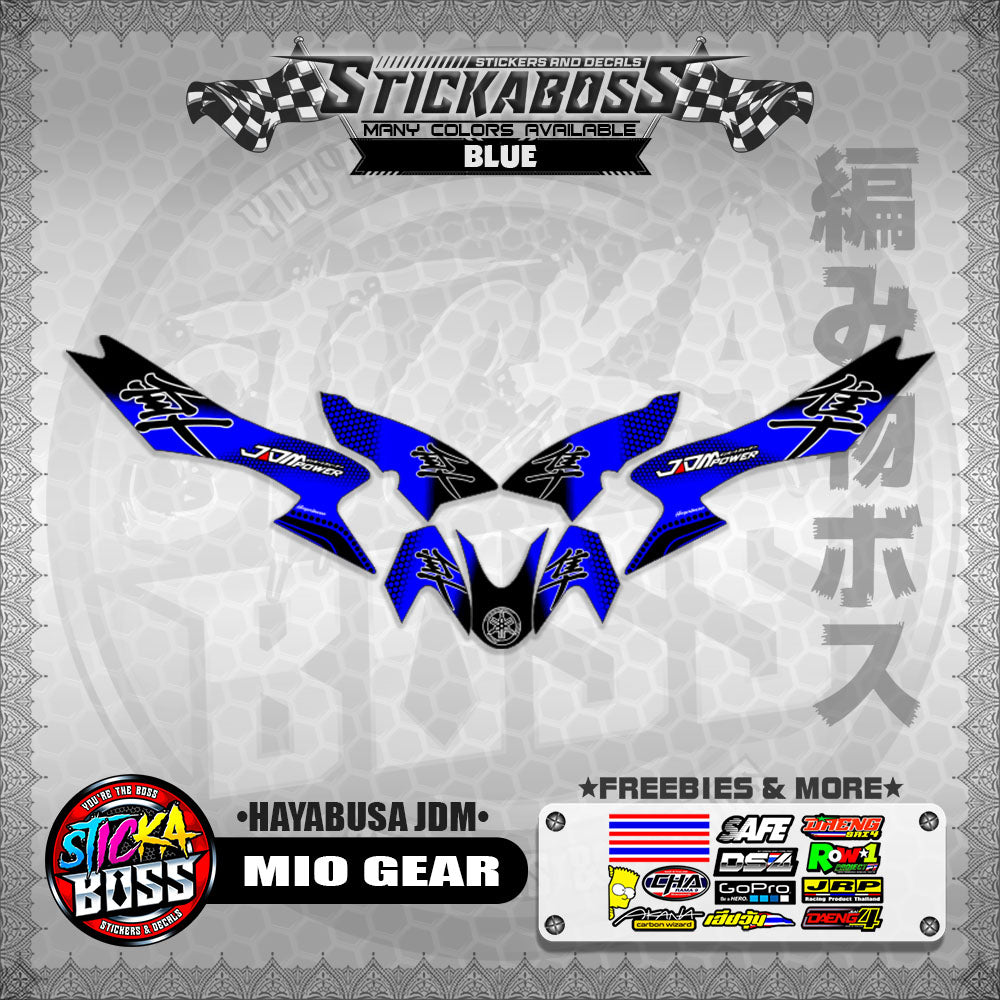 MIO GEAR STICKER DECALS ( HAYABUSA JDM )【WITH FREEBIES】