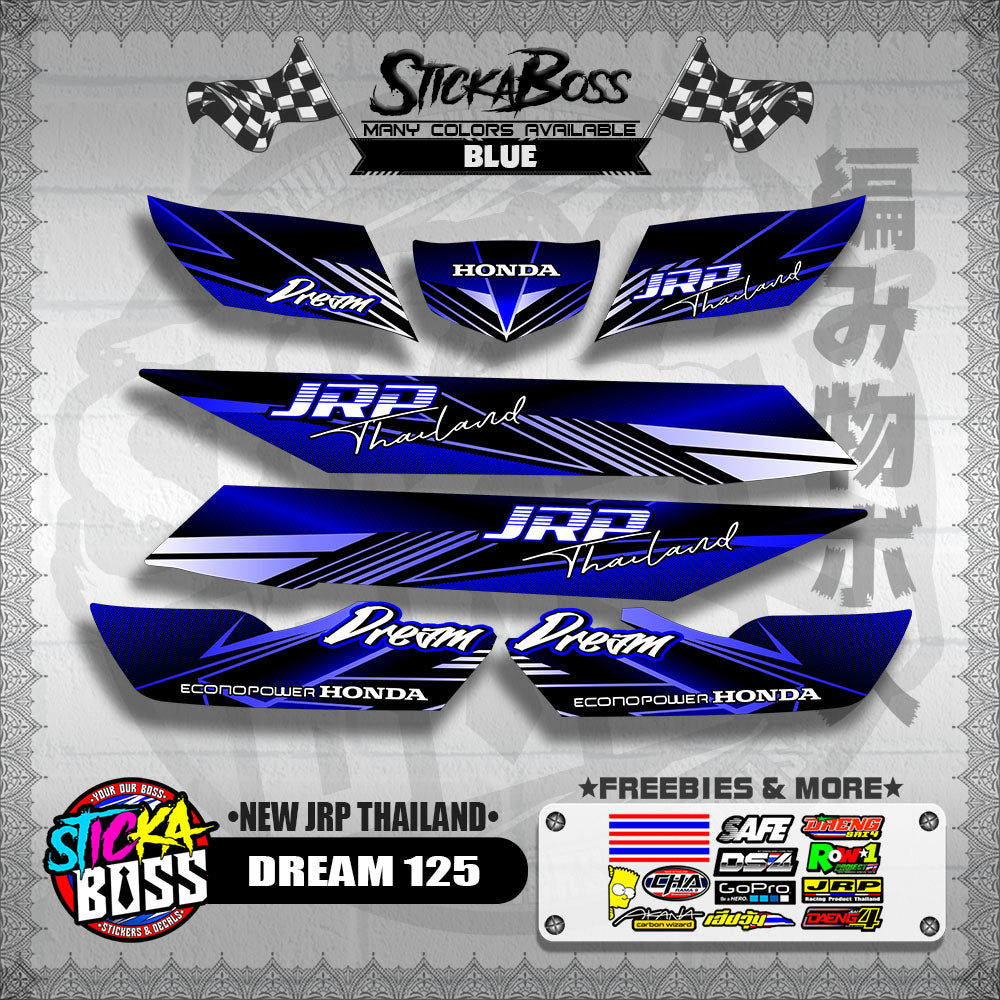 DREAM 125 DECALS ( NEW JRP THAILAND )【WITH FREEBIES】