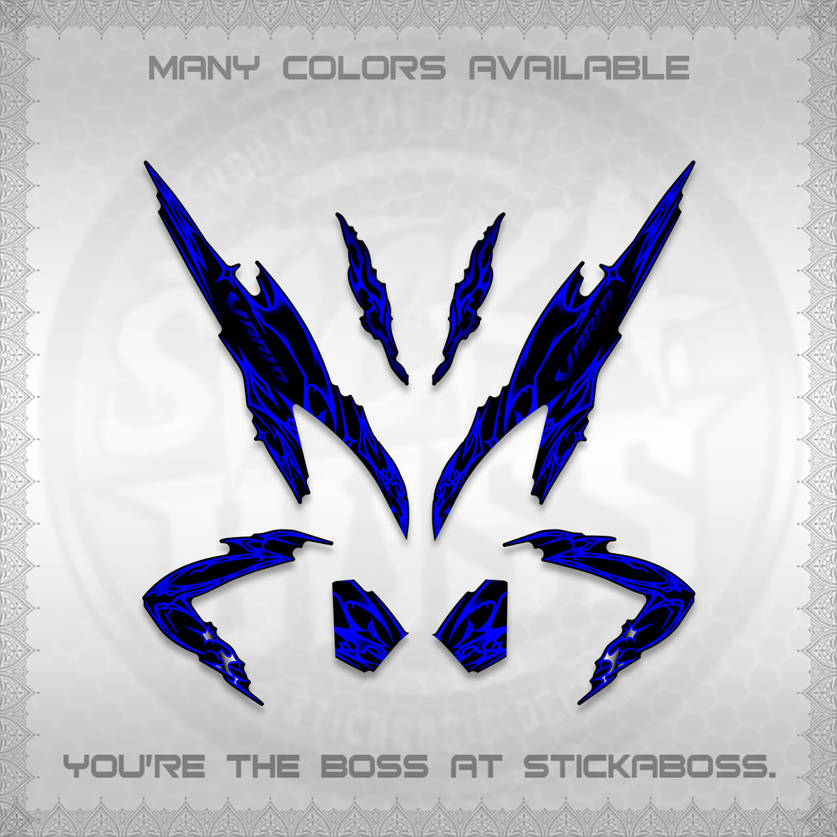 CLICK 125 V2 VARIO DECALS (2026 TRIBAL LIGHTNING DESIGN) STICKER KITS BY STICKABOSS