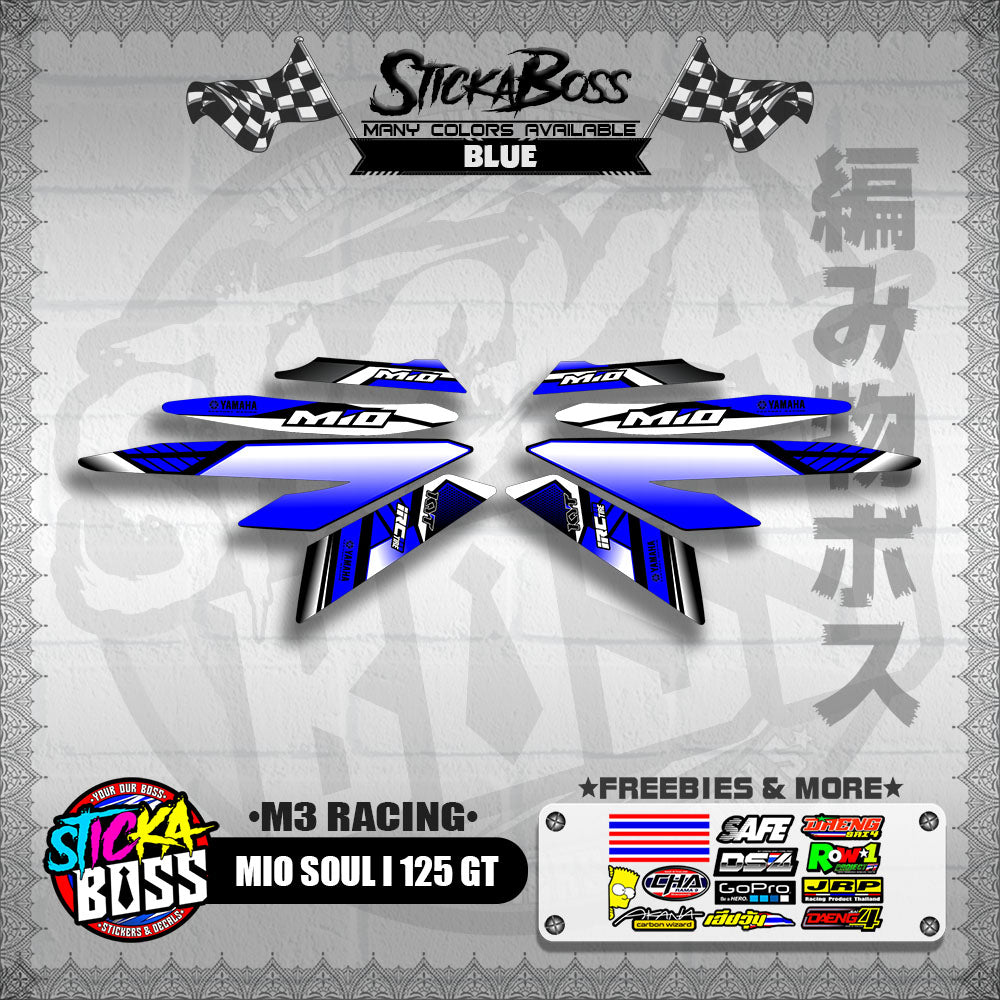 MIO SOUL I 125 GT DECALS ( M3 RACING )【WITH FREEBIES】