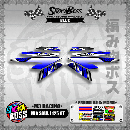 MIO SOUL I 125 GT DECALS ( M3 RACING )【WITH FREEBIES】