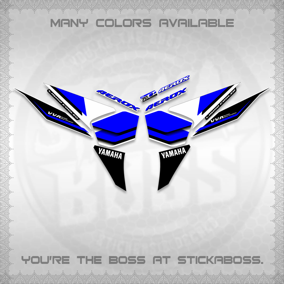 AEROX V3 DECALS (70TH ANNIVERSARY DESIGN) STICKER DECALS By STICKABOSS (Copy) (Copy) (Copy) (Copy) (Copy) (Copy)