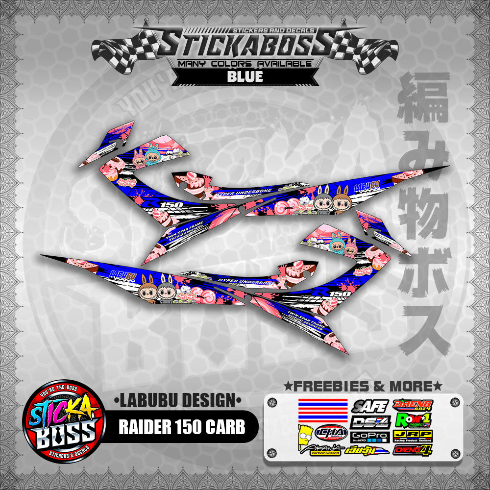 RAIDER 150 CARB STICKER DECALS ( LABUBU DESIGN )【WITH FREEBIES】