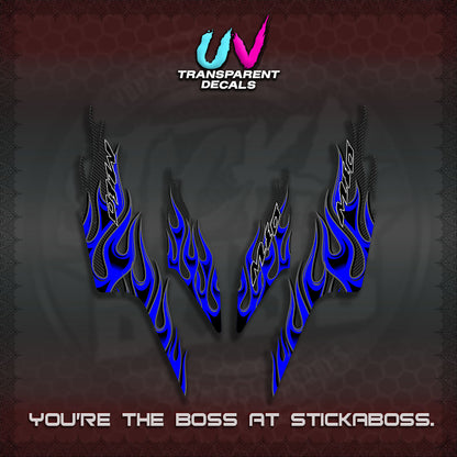 【PREMIUM UV PRINT】TRANSPARENT MIO SPORTY/ SMILEY  DECALS (MOTIF API NEW TERBARU VIRAL)By STICKABOSS