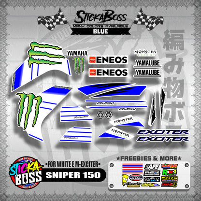 SNIPER 150 DECALS ( FOR WHITE E M-EXCITER )【WITH FREEBIES】
