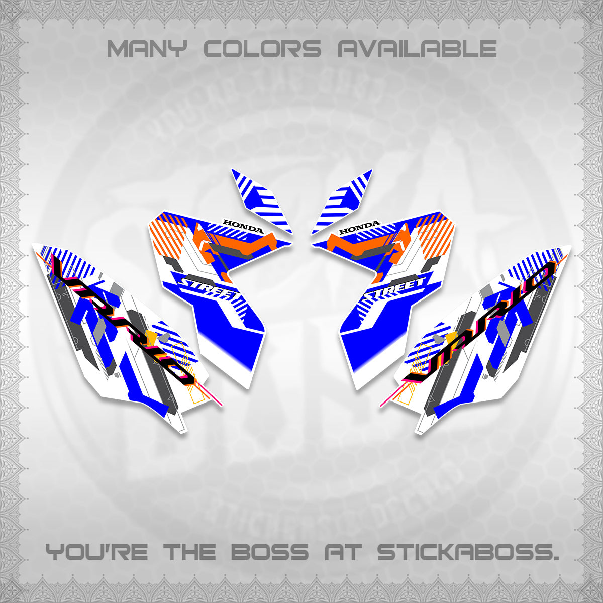 CLICK 125 V3 VARIO FOR WHITE DECALS (2026 STREET STYLE EDITION) STICKER DECALS By STICKABOSS