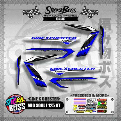 MIO SOUL I 125 GT DECALS ( GINE X CHESTER )【WITH FREEBIES】