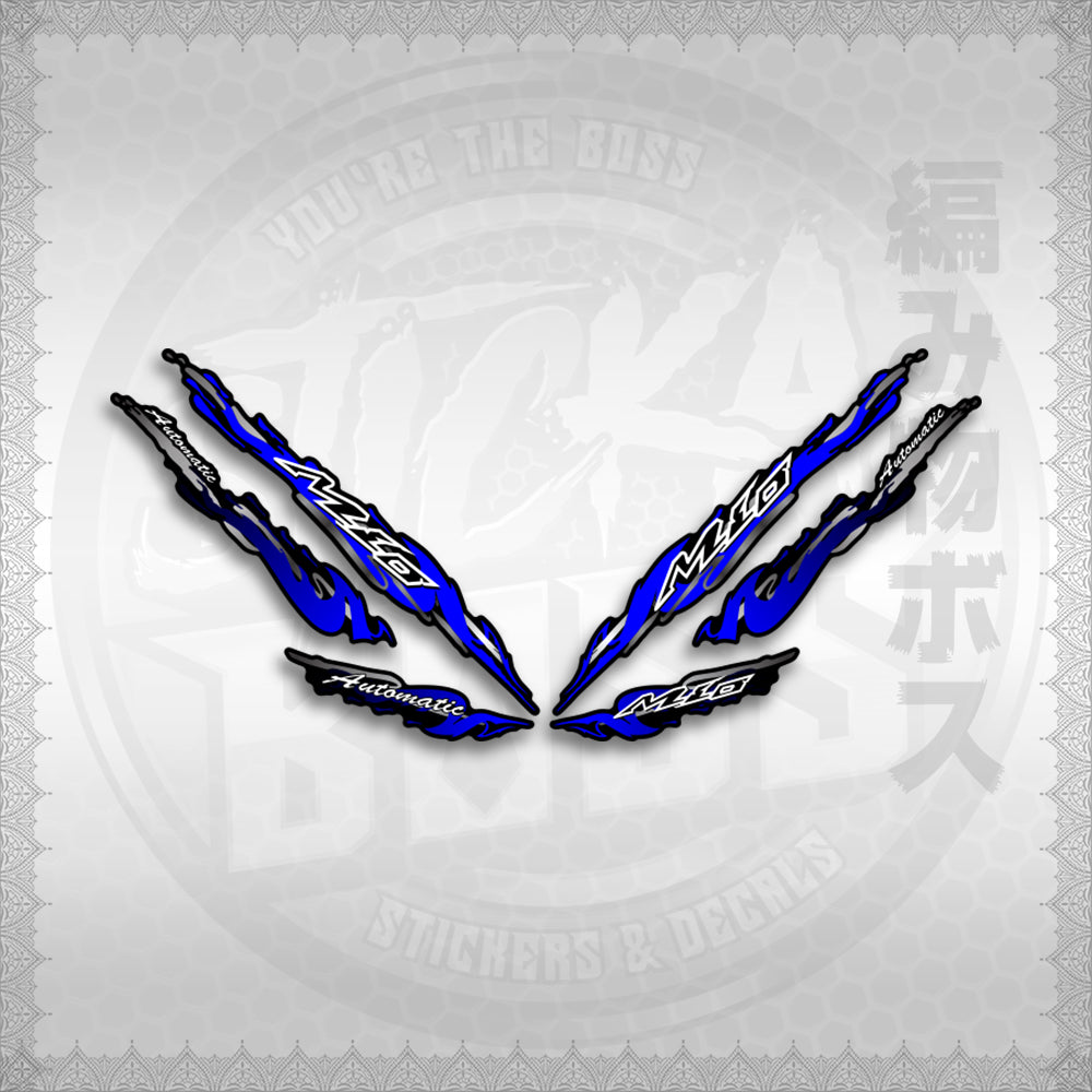 STICKER DECALS for MIO 1 / SMILE (MIR25SLCR) By STICKABOSS (SOFIE LAMINATED WATERPROOF)