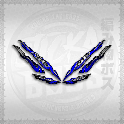 STICKER DECALS for MIO 1 / SMILE (MIR25SLCR) By STICKABOSS (SOFIE LAMINATED WATERPROOF)