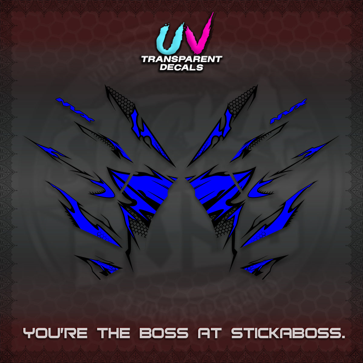 AEROX 155 V2 UV TRANSPARENT (VIETNAM STYLE-1 SPOT) FOR LIGHT COLORED COVER DECALS By STICKABOSS