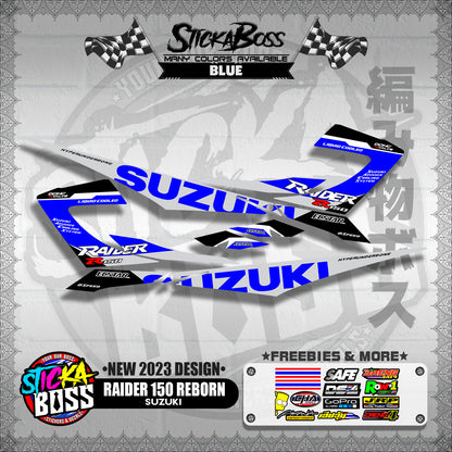 RAIDER 150 REBORN STOCK DECALS ( NEW 2023 DESIGN )【WITH FREEBIES】