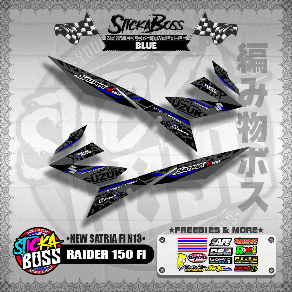 RAIDER 150 FI DECALS ( NEW SATRIA FI N13 )【WITH FREEBIES】