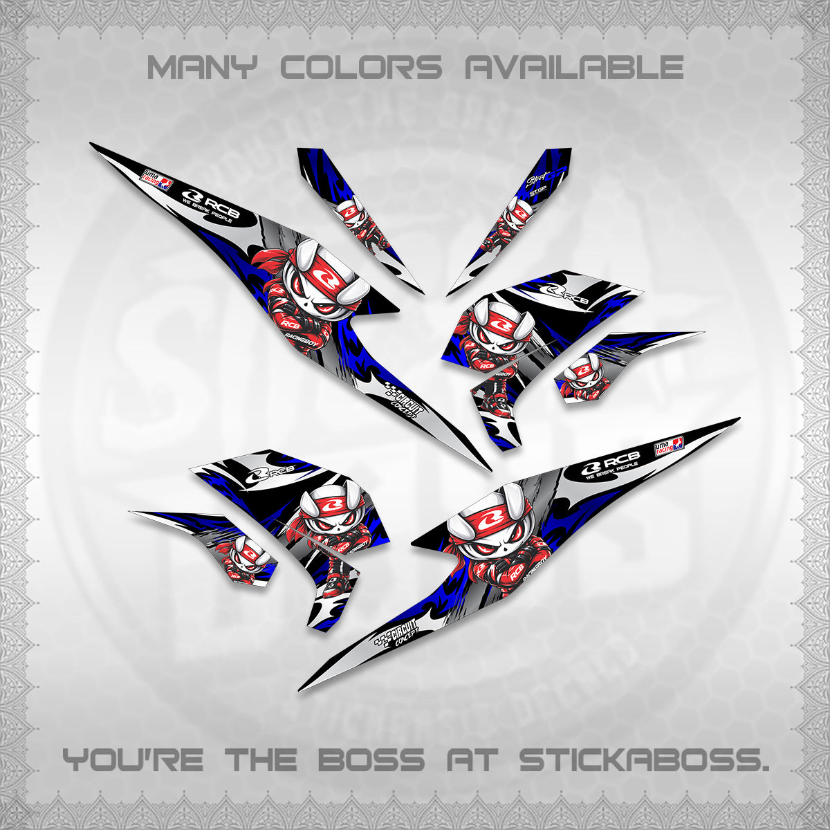 BEAT FI V3 DECALS (2026 NEW RCB 2.0 DESIGN) STICKER KITS BY STICKABOSS