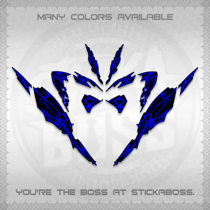 CLICK 125 V4 VARIO DECALS (2026 TRIBAL LIGHTNING DESIGN) STICKER KITS BY STICKABOSS