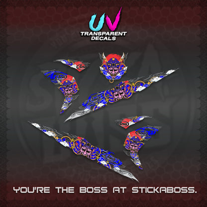 BEAT FI V2 INDO UV TRANSPARENT DECALS (2026 NEW SAMURAI MOTIF) STICKER KITS BY STICKABOSS