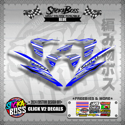 CLICK V2 DECALS ( 2024 CUSTOM DESIGN 001 )【WITH FREEBIES】