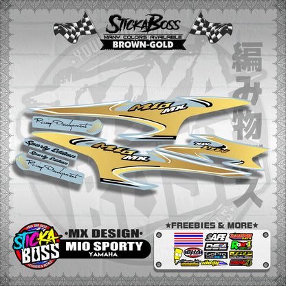 MIO SPORTY STOCK DECALS ( MX DESIGN )【WITH FREEBIES】