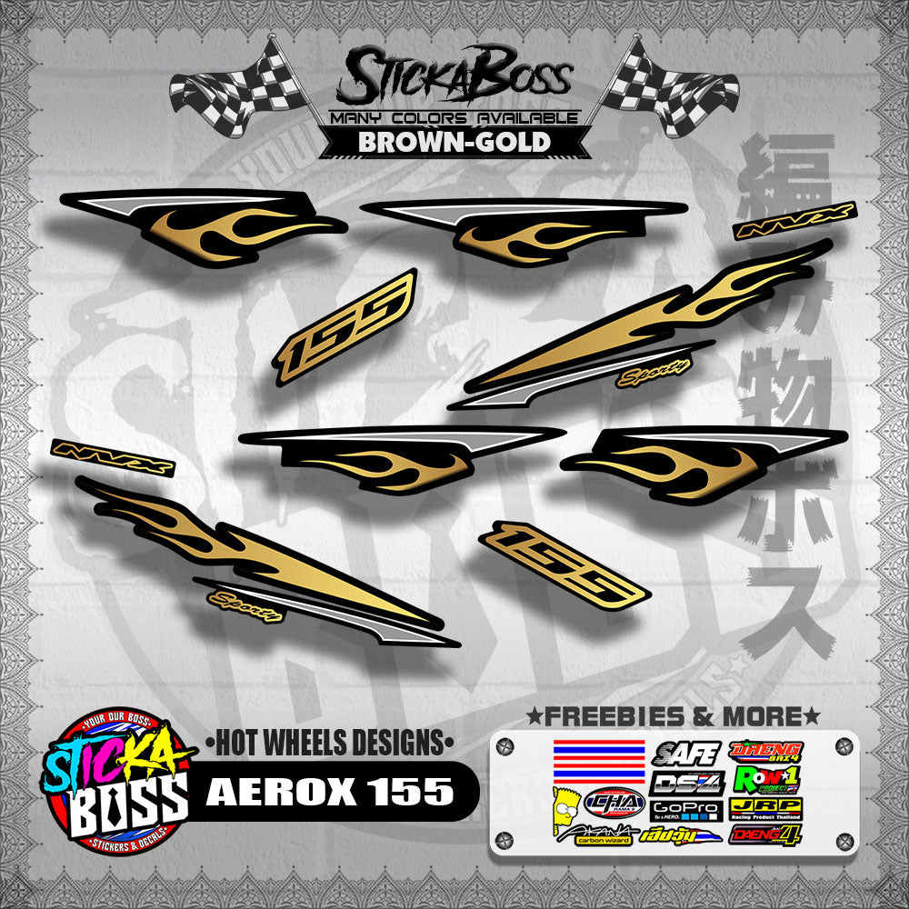 AEROX 155 DECALS ( HOT WHEELS DESIGNS )【WITH FREEBIES】