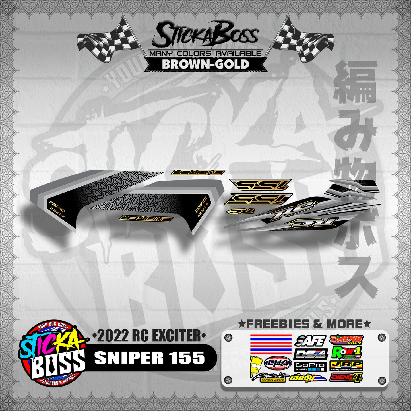 SNIPER 155 DECALS ( 2022 RC EXCITER )【WITH FREEBIES】