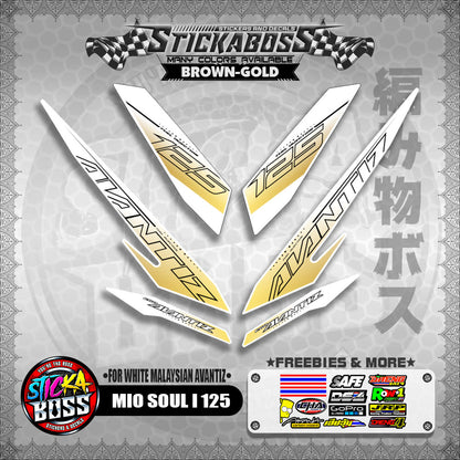 MIO SOUL I 125 STICKER DECALS ( FOR WHITE MALAYSIAN AVANTIZ )【WITH FREEBIES】