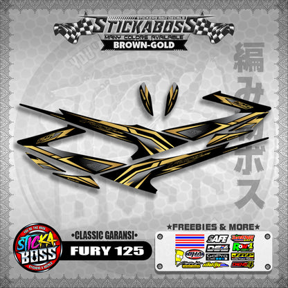 FURY 125 STICKER DECALS ( CLASSIC GARANSI )【WITH FREEBIES】