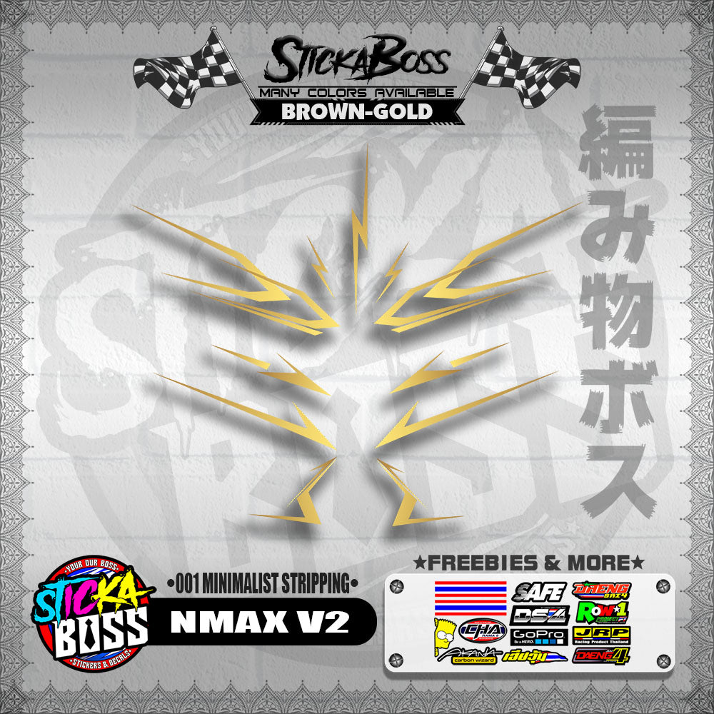 NMAX V2 DECALS ( 001 MINIMALIST STRIPPING )【WITH FREEBIES】