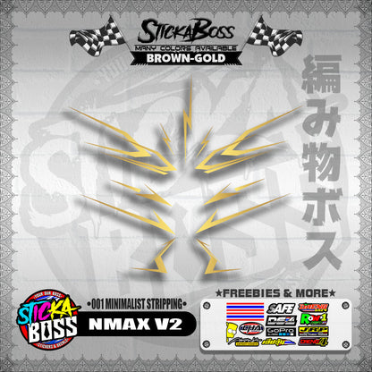 NMAX V2 DECALS ( 001 MINIMALIST STRIPPING )【WITH FREEBIES】