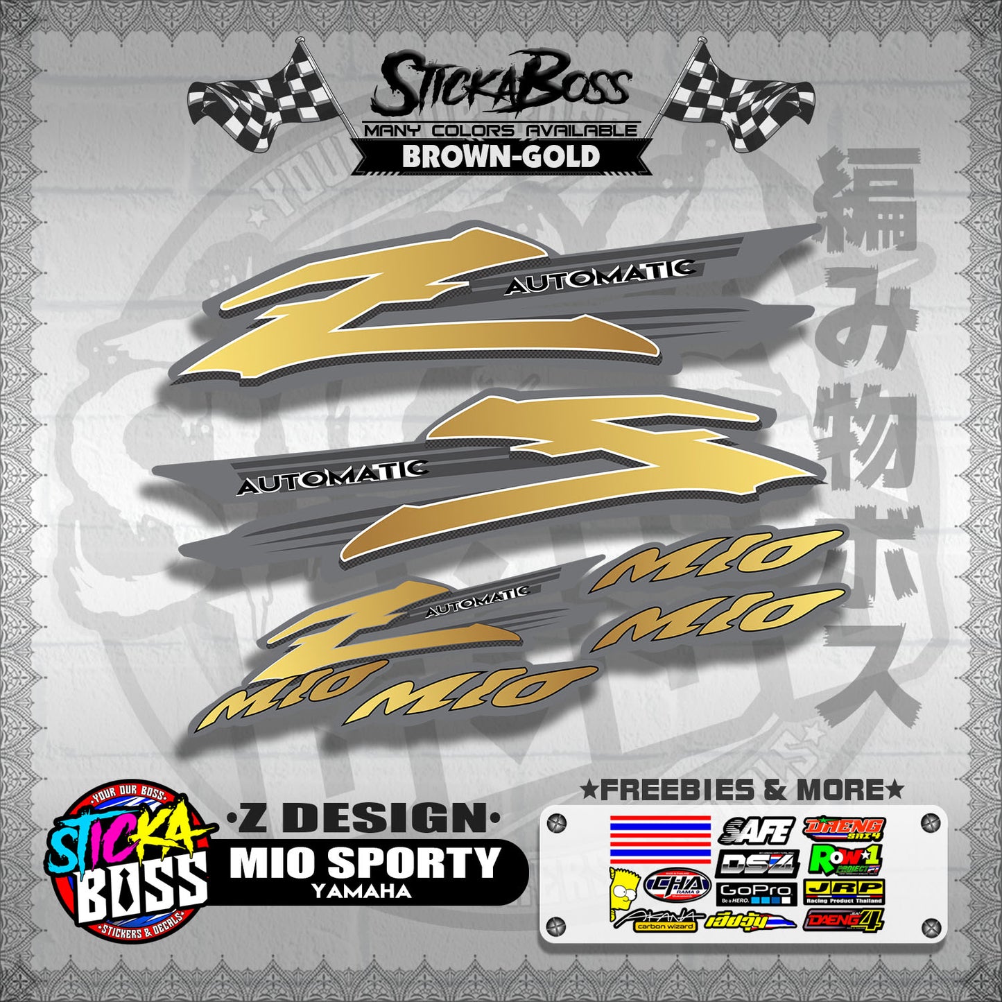 MIO SPORTY STOCK DECALS ( Z DESIGN )【WITH FREEBIES