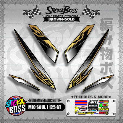 MIO SOUL I 125 GT DECALS ( MODERN METALLIC MOTIF )【WITH FREEBIES】