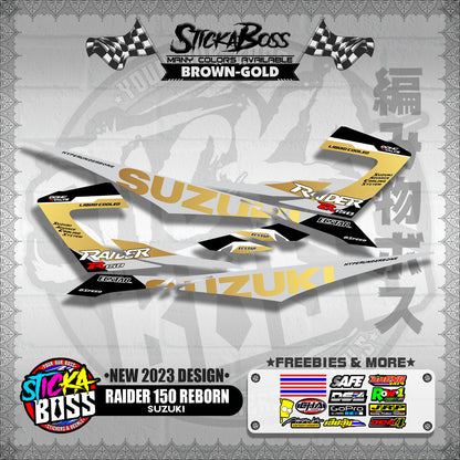 RAIDER 150 REBORN STOCK DECALS ( NEW 2023 DESIGN )【WITH FREEBIES】