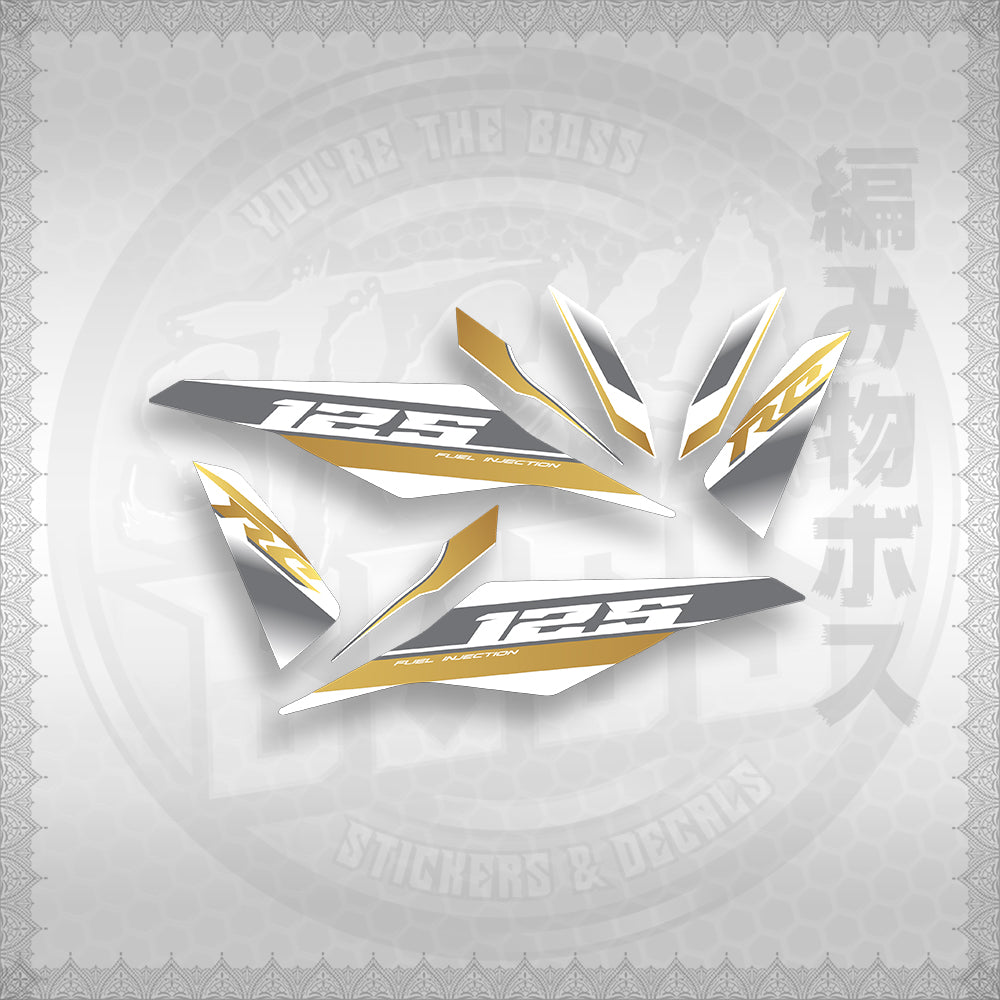 STICKER DECALS for MIO I 125 (MIIM3DARCEDFOWH) By STICKABOSS (SOFIE LAMINATED)