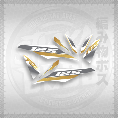 STICKER DECALS for MIO I 125 (MIIM3DARCEDFOWH) By STICKABOSS (SOFIE LAMINATED)