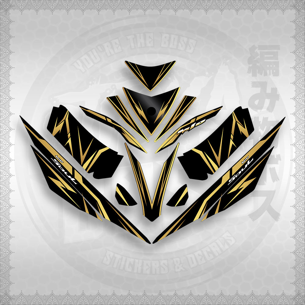 STICKER DECALS for MIO 4 (MIRGADE) By STICKABOSS (SOFIE LAMINATED WATERPROOF)