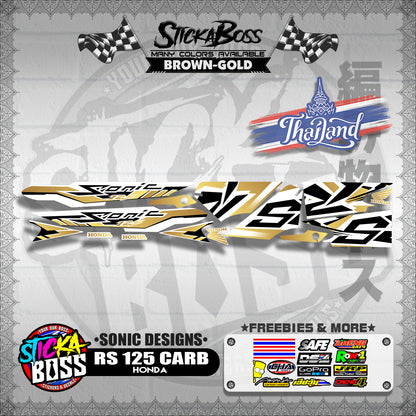 RS 125 CARB THAI DECALS ( SONIC DESIGNS )【WITH FREEBIES】