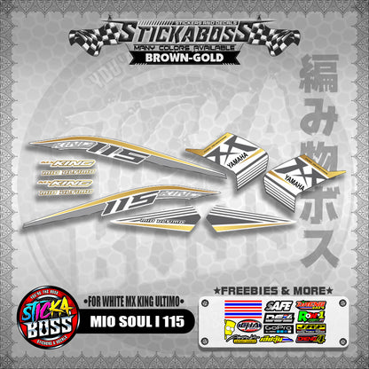 MIO SOUL I 115 STICKER DECALS ( FOR WHITE MX KING ULTIMO )【WITH FREEBIES】